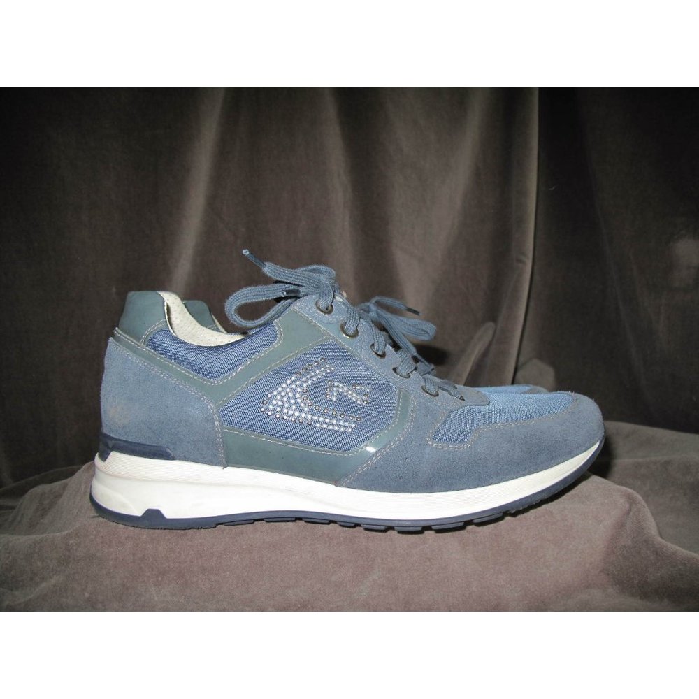 NEROGIARDINI Women's Blue Suede Sneakers 39 EU/ 8.5 US/ 6 UK